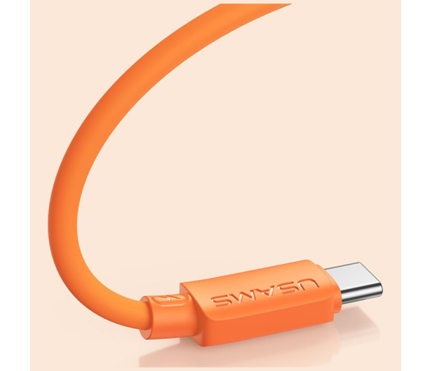 USAMS Kabel 60W 3A Silicone Fast Charging USB-C do USB-C pomarańcz - 1568985 - zdjęcie 18